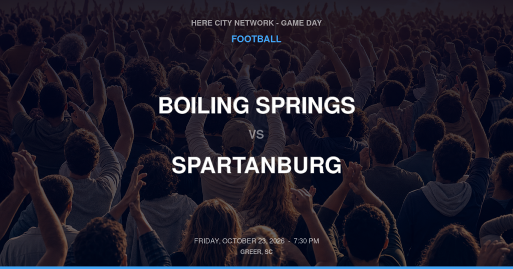 Boiling Springs vs. Spartanburg — Football Game Day — Spartanburg, SC — Oct 23, 2026