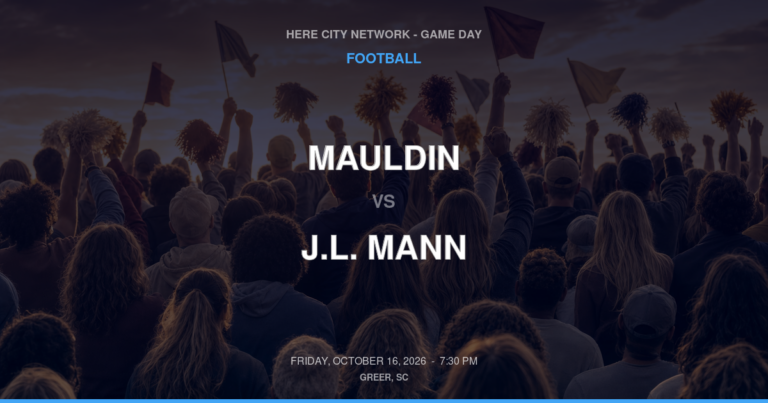Mauldin vs J.L. Mann: Greenville SC High School Football