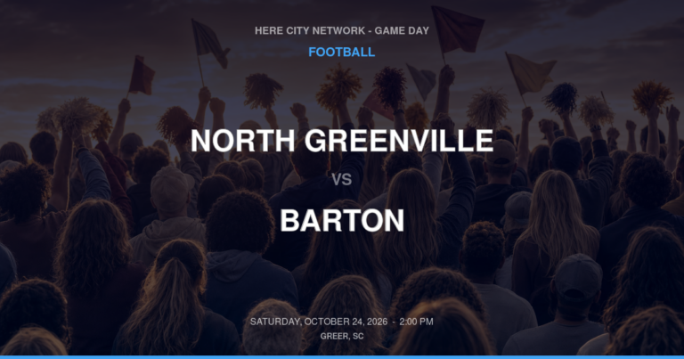 North Greenville vs. Barton — Football Game Day — Wilson, NC — Oct 24, 2026