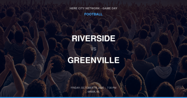 Riverside vs. Greenville — Football Game Day — Greenville, SC — Oct 16, 2026