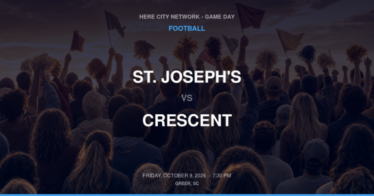 St. Joseph's vs. Crescent — Football Game Day — Iva, SC — Oct 9, 2026