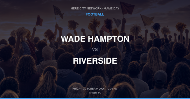 Wade Hampton vs. Riverside — Football Game Day — Greer, SC — Oct 9, 2026